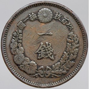 Japonsko. 1 sen r. 16 (1883). KM-Y-17.2