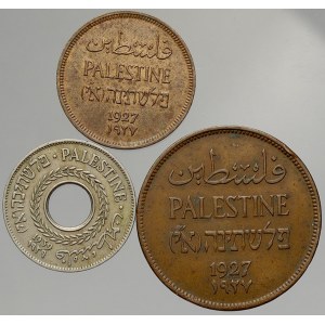 Palestina. 1 mil 1927, 2 mils 1927, 5 mils 1939. KM-1, 2, 3