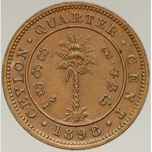 Sri Lanka (Ceylon). ¼ cent 1898. KM-90