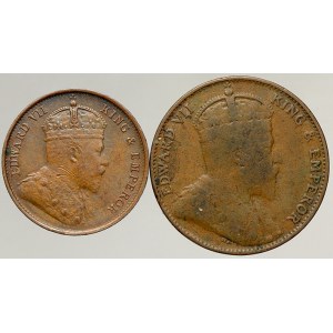 Sri Lanka (Ceylon). 1 cent 1910, ½ cent 1904. KM-101, 102