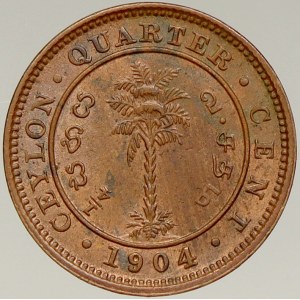Sri Lanka (Ceylon). ¼ cent 1904. KM-100