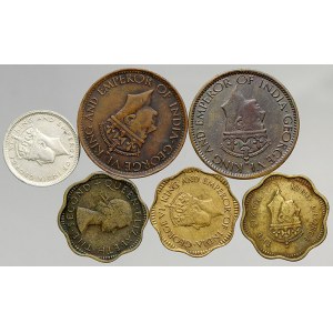 Sri Lanka (Ceylon). Jiří VI. (1936-52). Konvolut 6 mincí