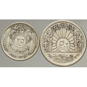 Sýrie. 50 piastrů 1947, 25 piastrů 1947. KM-80, 79