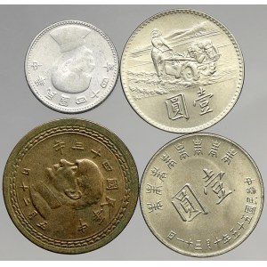 Taiwan. 1 dollar 1966, 1969, 50 c. 1954, 10 c. 1955. Y-533, 535, 543, 547