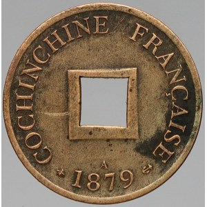 Vietnam – Francouzská Cochinchine. 2 spaeque 1879. KM-2