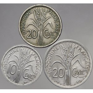 Vietnam – Francouzská Indočína. 20 centimes 1945, 10 centimes 1941 S