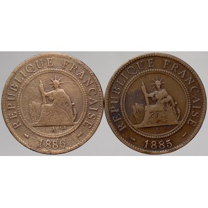 Vietnam – Francouzská Indočína. 1 centime 1885, 1886. KM-1