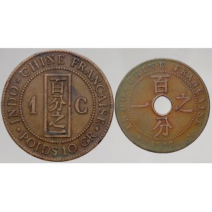 Vietnam – Francouzská Indočína. 1 centime 1888, 1917 A. KM-1, 12