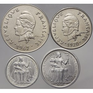Nová Kaledonie. 50 frank 1967, 20 frank 1970, 1 frank 1949