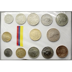 mimoevropské mince – sady oběhových mincí. Kolumbie. Turistická sada oběhových mincí (13 ks)