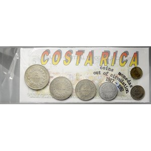 mimoevropské mince – sady oběhových mincí. Kostarika. Turistická sada oběhových mincí (6 ks)