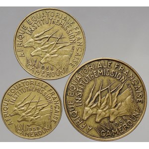 Konvoluty. Konvolut mincí Fr. Rovníkové Afriky a Kamerunu – 25 frank – 5 frank