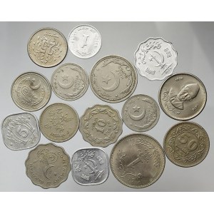 Konvoluty. Pákistán – konvolut pákistánských mincí ze 40.-70. let 20. stol.