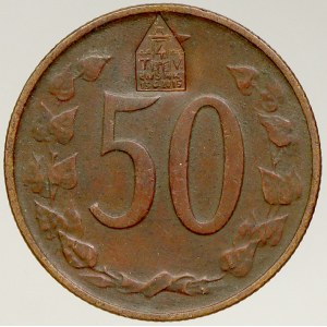 ostatní numismatické ražby. Mince 50 hal. 1965 ČSSR s kontramarkou na 4. tajný výlet