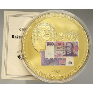ostatní numismatické ražby. Medaile připomínající bankovky ČR – 1000 Kč 2008.