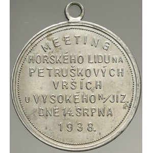 Vysoké nad Jizerou. Meeting horského lidu na Petruškových vrších u Vysokého n/Jiz. 1938.