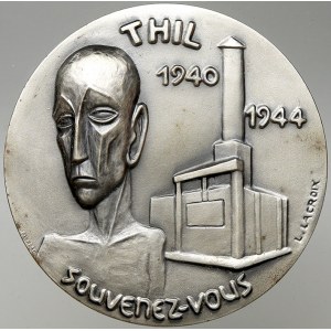 evropské medaile. Francie. K uctění vězňů konc. tábora v Thil 1940 – 44.