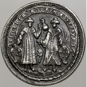 evropské medaile. Německo – Baden-Württemberg. Cech holičů a chirurgů v Rottenburgu 1732.