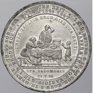 evropské medaile. Německo - Halle. Med. na „těžkou dobu“ 1846 - 1847 (Theure Zeit).