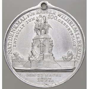 evropské medaile. Německo – Prusko. 100. výročí narození Viléma I. 1897.