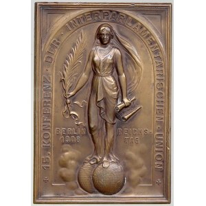 evropské medaile. Německo – Prusko. 15. konference meziparlamentní unie Berlin 1908