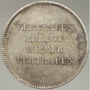 evropské medaile. Německo – Sasko. Žeton na zřízení komunální stráže BÜRGERTREUE 1830