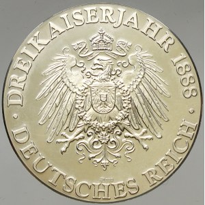 evropské medaile. Německo – BDR. Vzpomínka na rok 3 císařů 1888 – Vilém II., Fridrich III., Vilém I. 