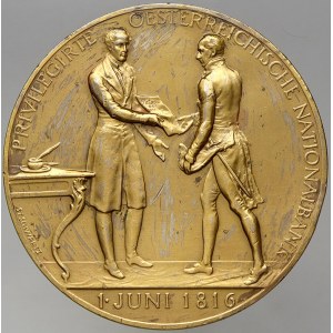 evropské medaile. Rakousko. 100 let od založení Rakouské národní banky 1816 – 1916.