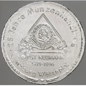 evropské medaile. Rakousko, rep. 25 let num. obchodu Ernst Neumann Günzburg 1971 – 1996.
