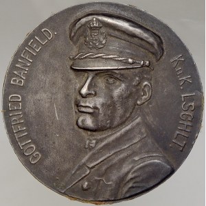evropské medaile. Rakousko, rep. Gottfrieda Banfielda (zvaný Orel Terstu, rakouské letecké eso 1. sv. války).