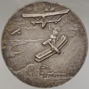 evropské medaile. Rakousko, rep. Gottfrieda Banfielda (zvaný Orel Terstu, rakouské letecké eso 1. sv. války).