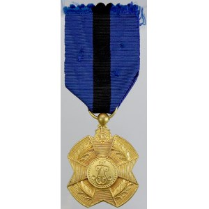 Belgie. Medaile rytíře Řádu Leopolda II. po r. 1908. Bronz zlac., stuha