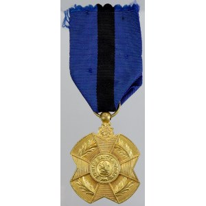 Belgie. Medaile rytíře Řádu Leopolda II. po r. 1908. Bronz zlac., stuha