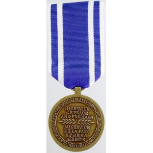 Medaile NATO a OSN. Medaile NATO pro Makedonii (dle stuhy). Bronz, stuha
