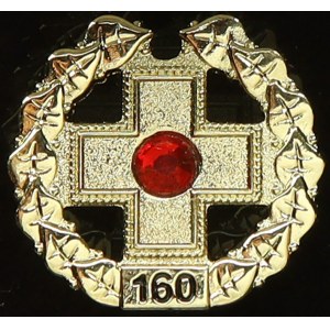 odznaky zdravotnictví. Český červený kříž – odznak za 160 odběrů krve. Orig. etue