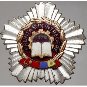 zahraniční odznaky – Rumunsko. Pam. odznak soutěže „FRUNTAS IN INTRCERE“ 1975.