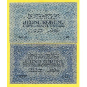 ČSR 1919 – 1938. 1 Kč 1919, s. 088, 139. H-7a