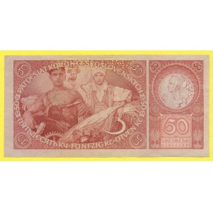 ČSR 1919 – 1938. 50 Kč 1929, s. Va. H-24bS1, perf. SPECIMEN