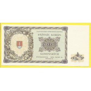 Slovensko 1939 – 1945. 5000 Ks 1944, s. 5In. H-N3a