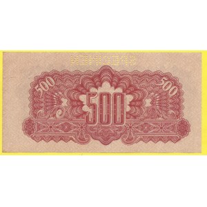 Československo 1944-45. 500 K 1944/(45), s. AM. H-67aS1. perf. SPECIMEN