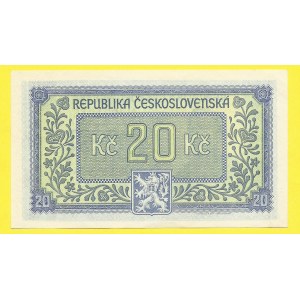 ČSR 1945 – 1953. 20 Kčs (1945), s. NJ. H-72aS1. perf  3m.d.