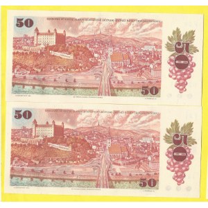 ČSR – ČSSR 1953 – 1989. 50 Kčs 1987, s. F28, F59. H-108a, 108b