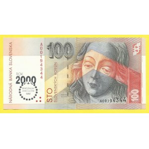 Slovenská republika. 100 Sk 1993/99, s. A. H-SK29a