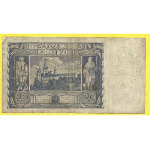 Cizí platidla na našem území. 20 zlotych 1936, s. AN. PL7a