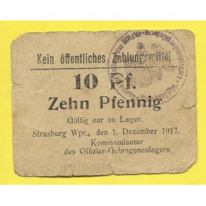 Zajatecké tábory. Strasburg. 10 pfennig 1917. Tieste-753.05