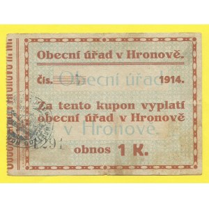 Nouzové tisky. Hronov. 1 K 1914. HH-74.1.3c