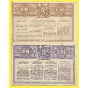 Losy. 15. Čs. třídní loterie, 1/8. III, V třída, 1926. V. Dunda, Zakolany.