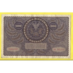 Polsko. 1000 marek polskich 1919, s. I SERJA DO. Mil.-29b