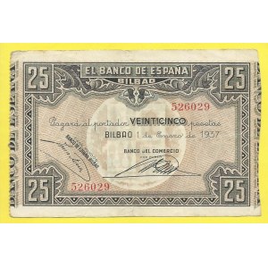 Španělsko. 25 pesetas 1937. PS-563b