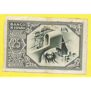 Španělsko. 25 pesetas 1937. PS-563b